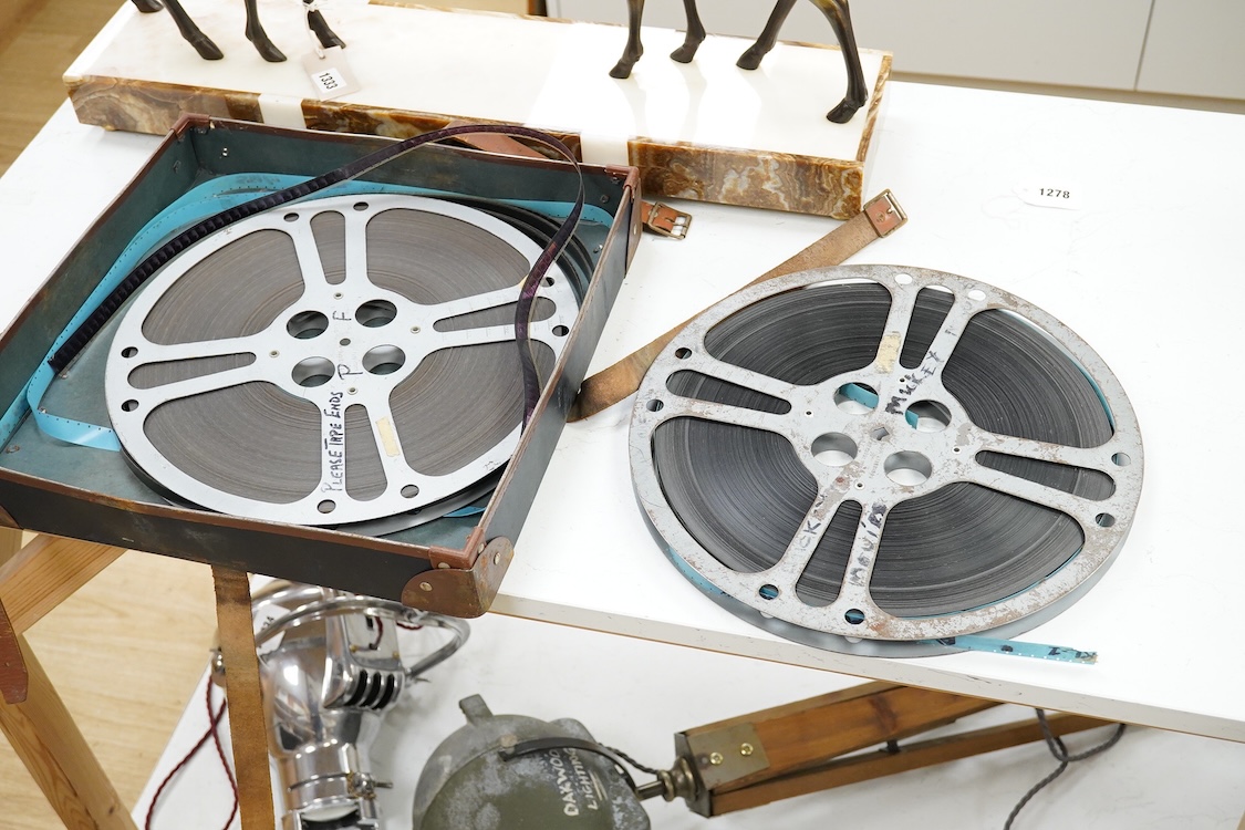 Two 32mm cinema film reels, understood to relate to a documentary regarding the Monterey Music Festival and possibly containing rare footage of Jimi Hendrix